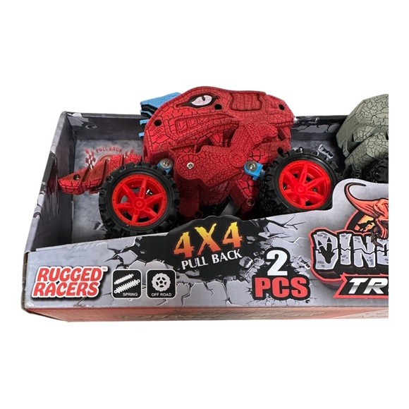 Dinosaur Monster Truck Toy Cars - Dino 4 Wheel Cars for Toddlers - Picture 10 of 11